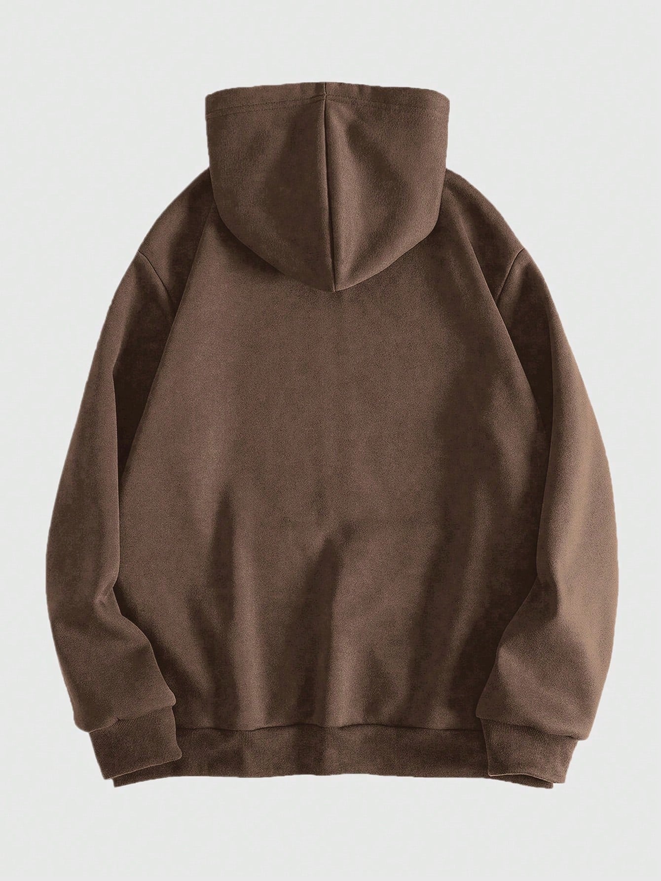 ROMWE MEN Grunge Punk Men's Skull Letter Print Zip Up Hoodie With Long Sleeve, School