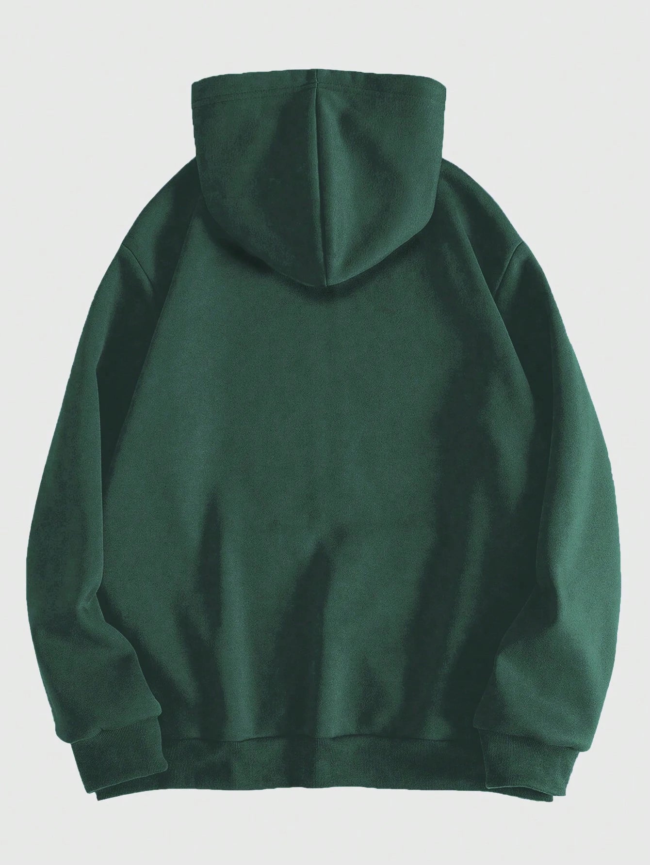 ROMWE MEN Grunge Punk Men's Skull Letter Print Zip Up Hoodie With Long Sleeve, School