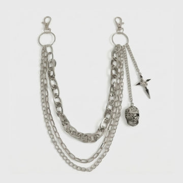 Moire Skull Riot Chain Belt