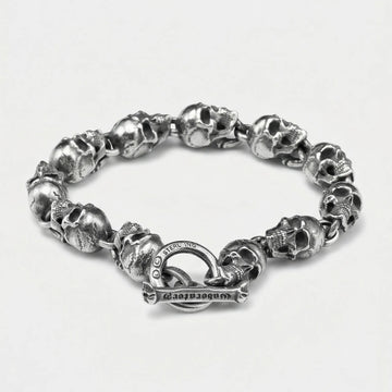 Moiré Sterling Skeleton Link