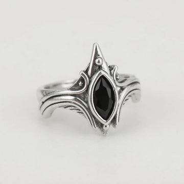 Moire Zircon Gold Statement Ring