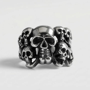 Moire Titan Skull Statement Ring