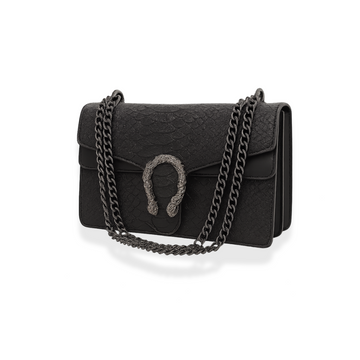 Moiré Serpent Chain Crossbody Bag