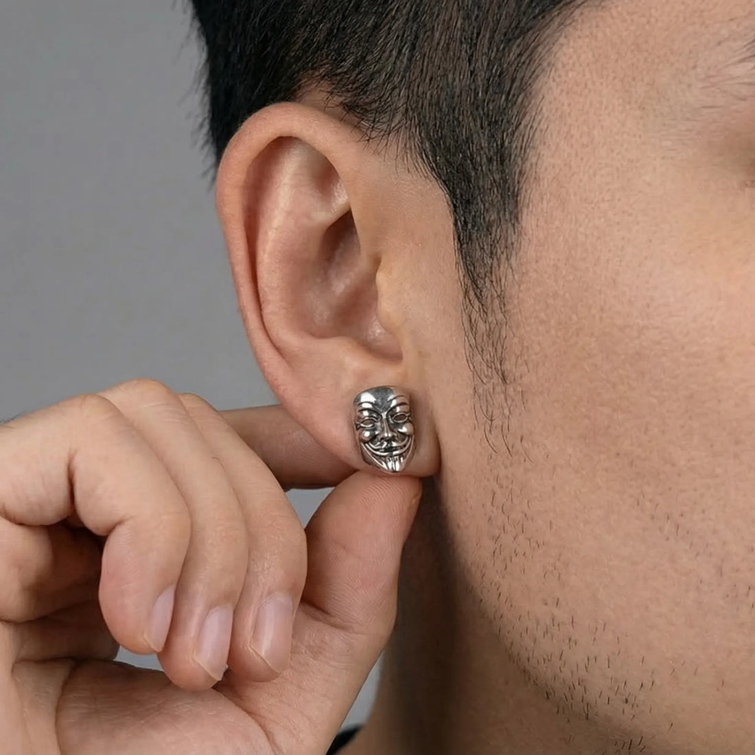 Moire Anonymous Mask Studs