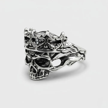 Moire Crown Skull Ring — King of Night