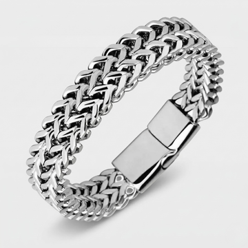 Bracelet à maillons en acier moiré 10 mm — Locked In