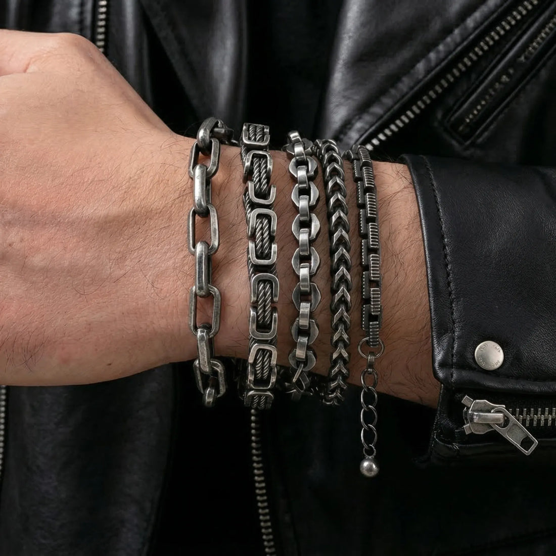 Moire Byzantine Chain Bracelet — Vintage Weight