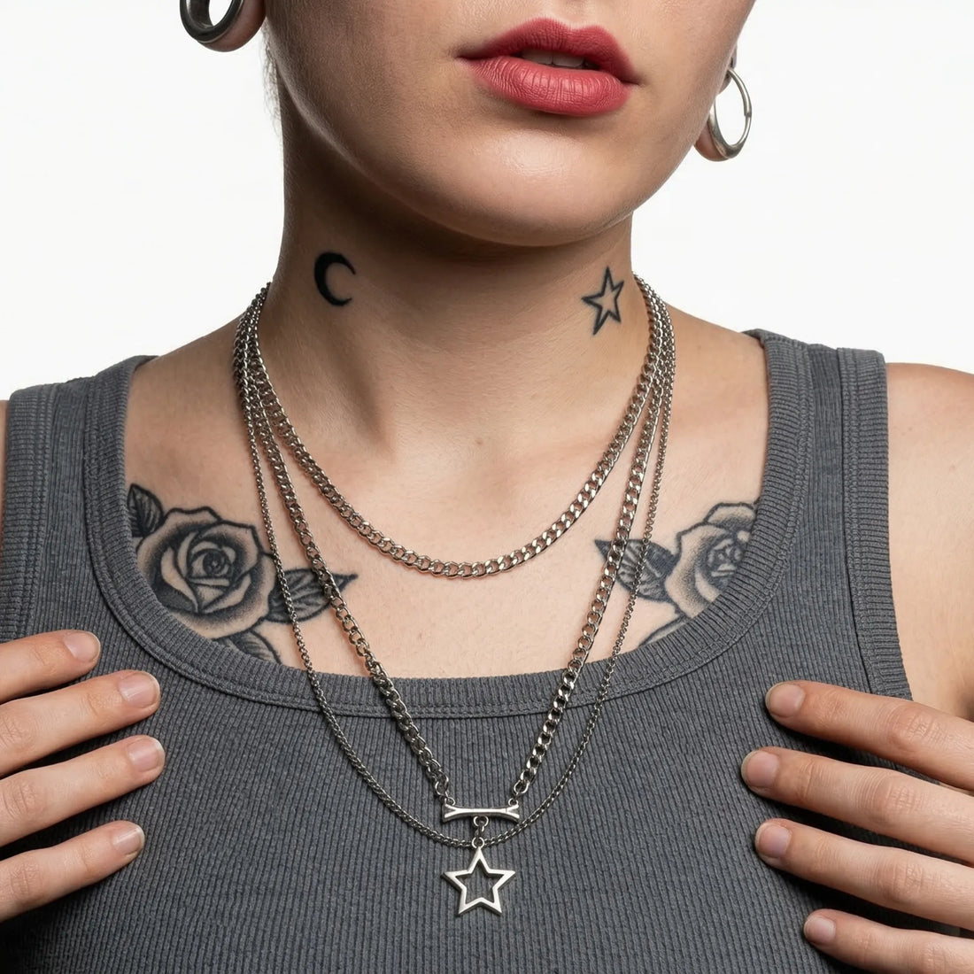 Moire Lone Star Layer Chain