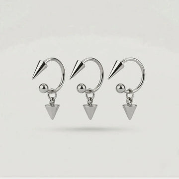 Moire Y2K Punk Steel Earrings
