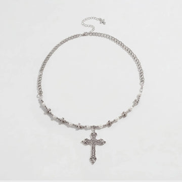 Moire Vintage Cross Bead Chain