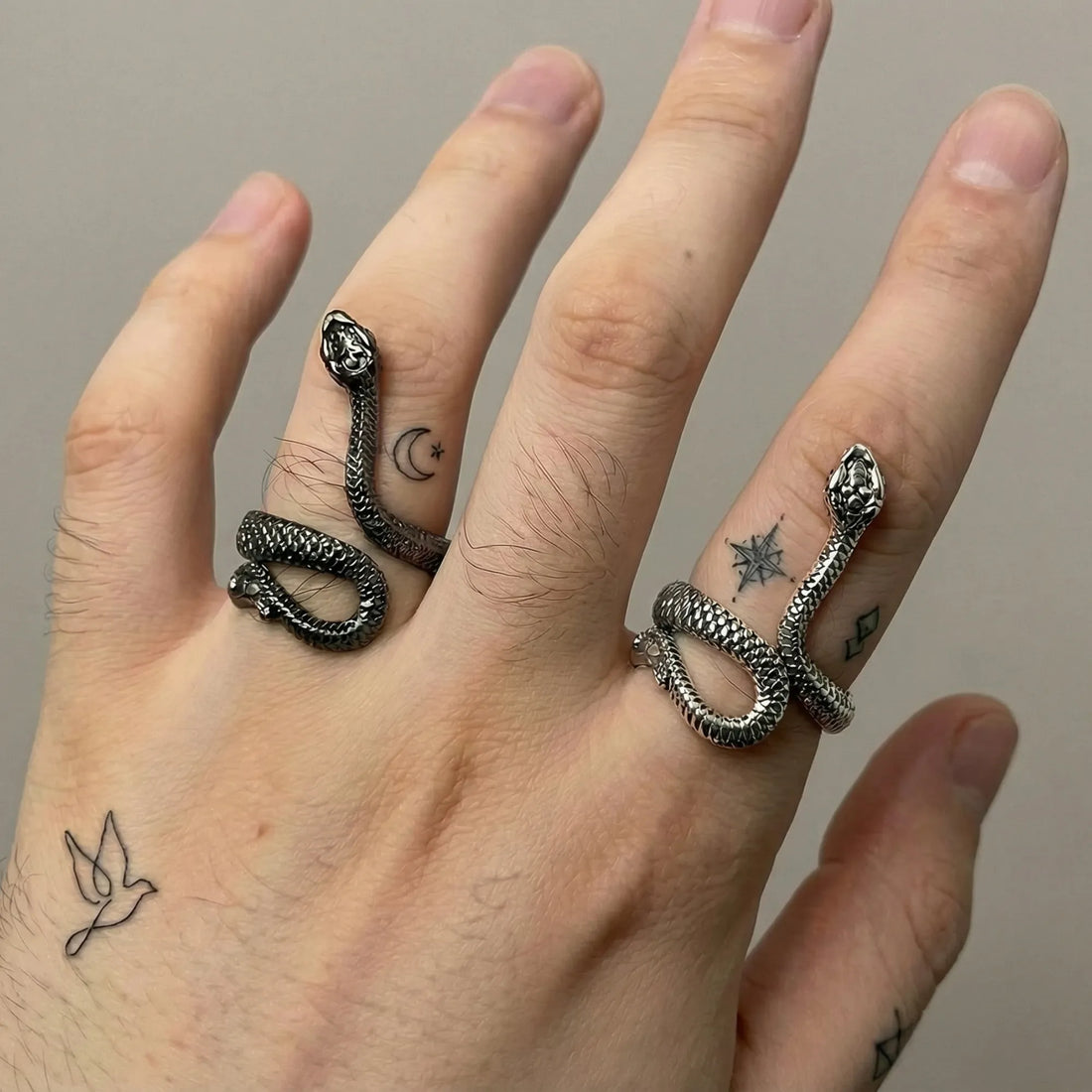 Moiré Python Wrap Ring