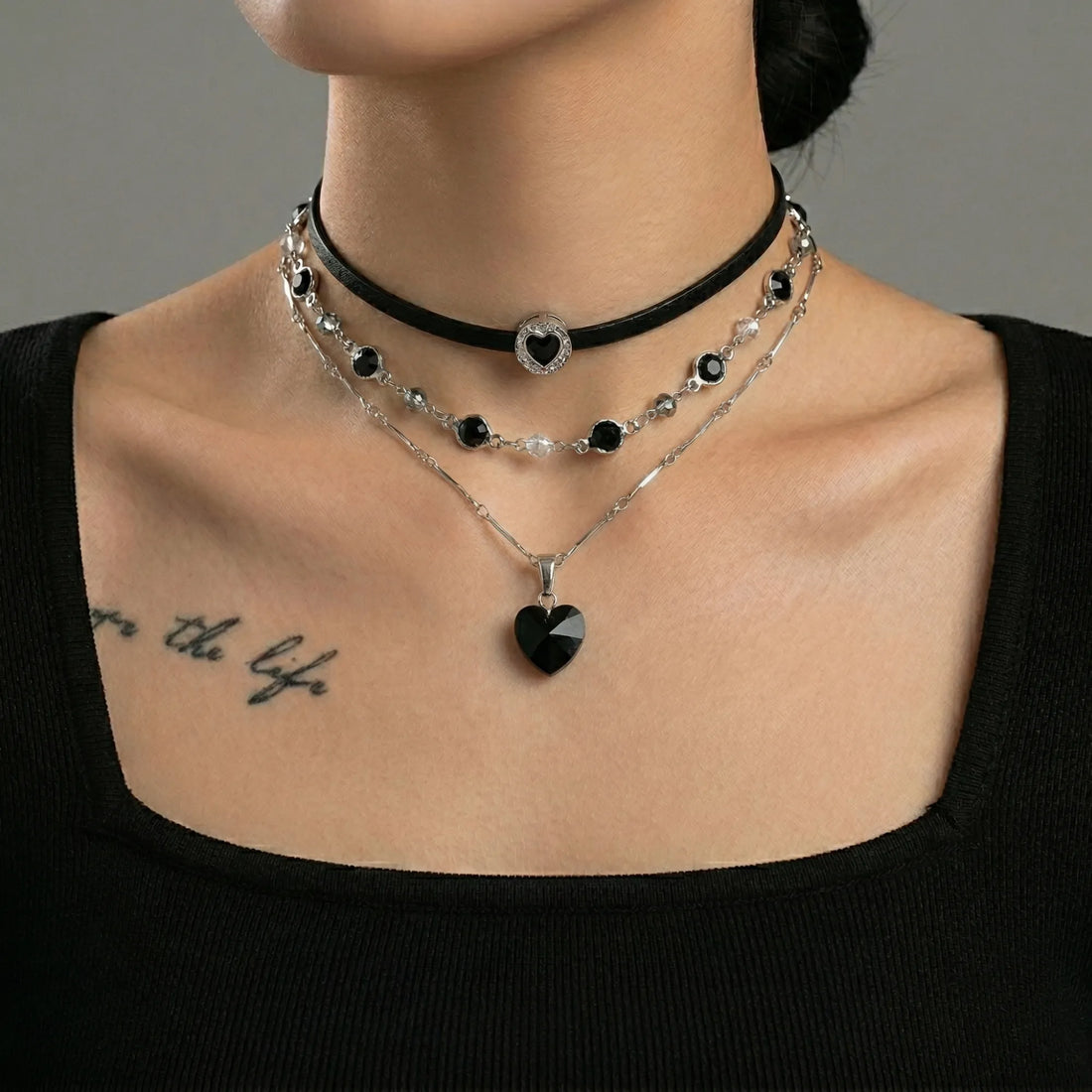 Moiré 90s Grunge Charms Necklace