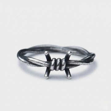 Moire 316L Retro-Gothic-Edelstahlring