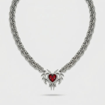Moiré Thorn Heart Radiance Necklace