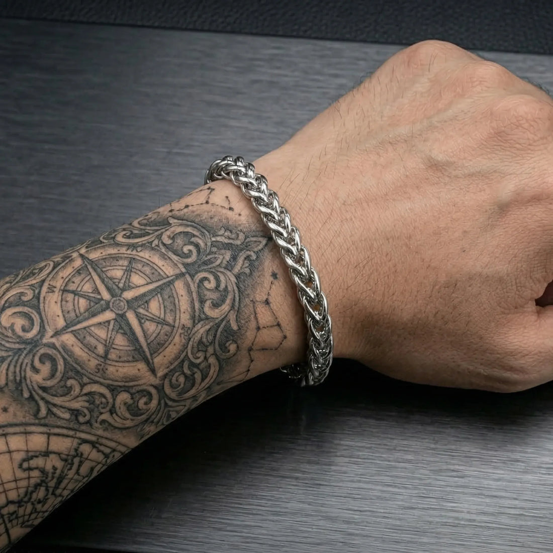 Moire Twist Rope Chain Bracelet — Clean Weight