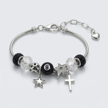 Bracelet à breloques étoile moiré Y2K