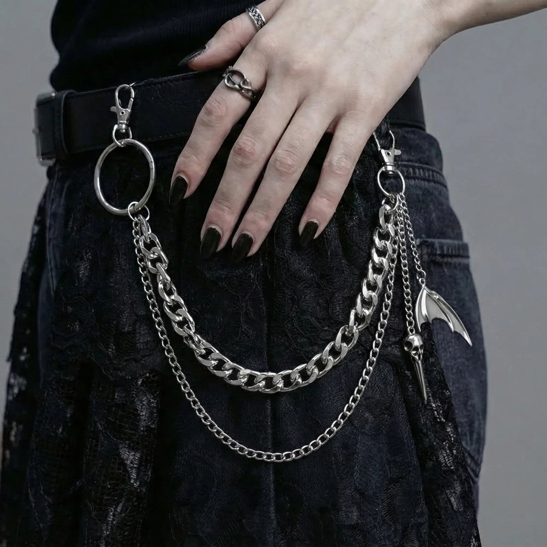 Moire Wingfang Double Chain Belt