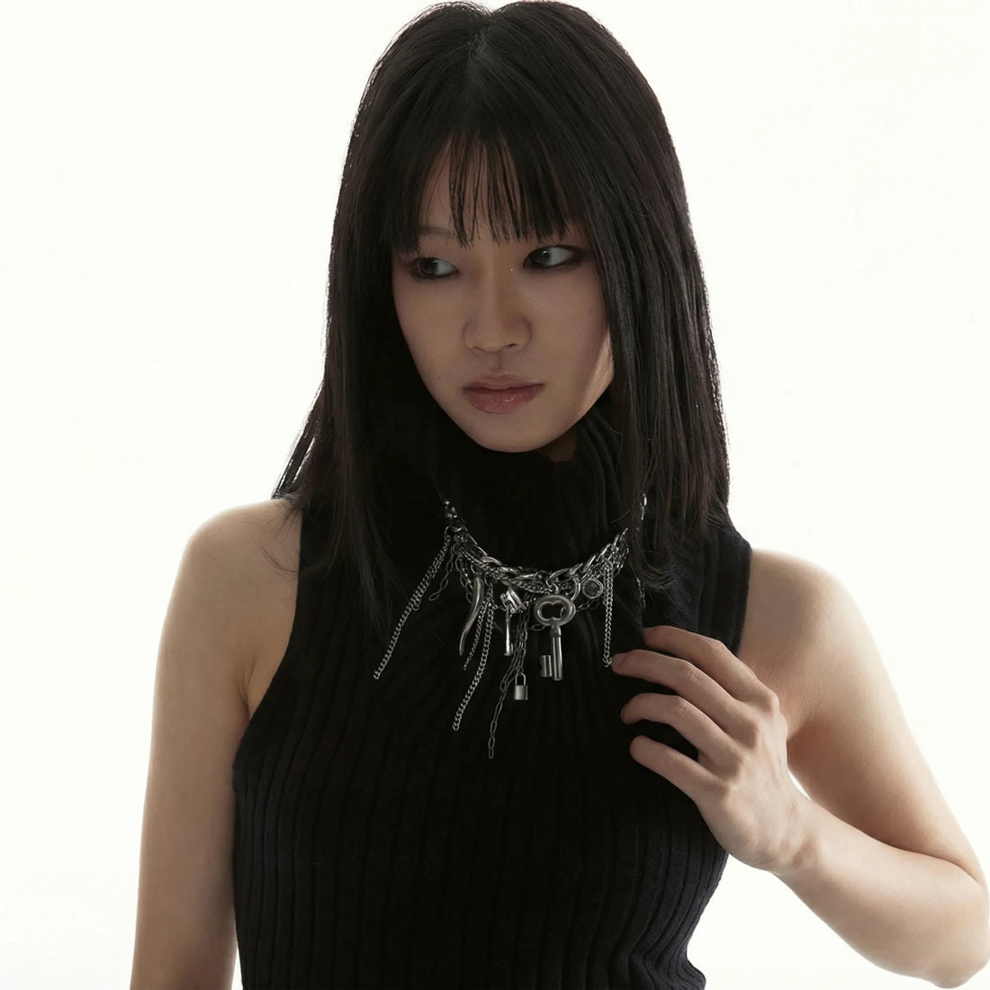 Moiré Cyber Lock Choker
