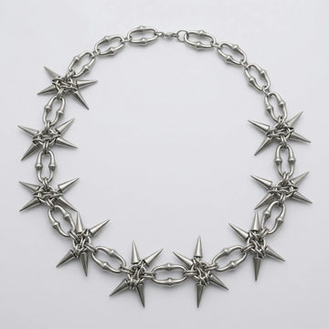 Moiré Rivet Clavicle Chain