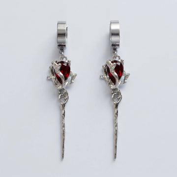 Moiré Blood Rose Creolen