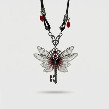 Moiré Glitch Dragonfly Choker