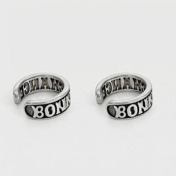 Moire Good Fortune Clip Earrings