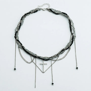 Moiré Ethereal Cross Tassel