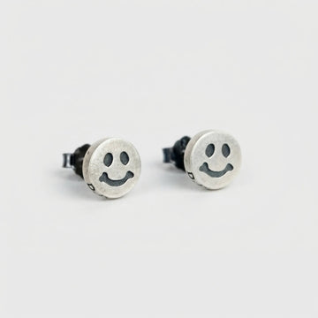 Moiré Retro Smile Ohrstecker