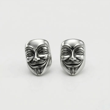 Moire Anonymous Mask Studs