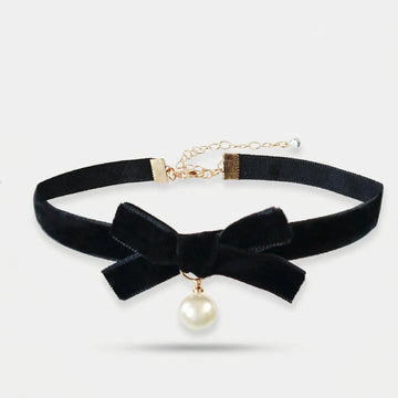 Moiré Velvet Coquette Choker