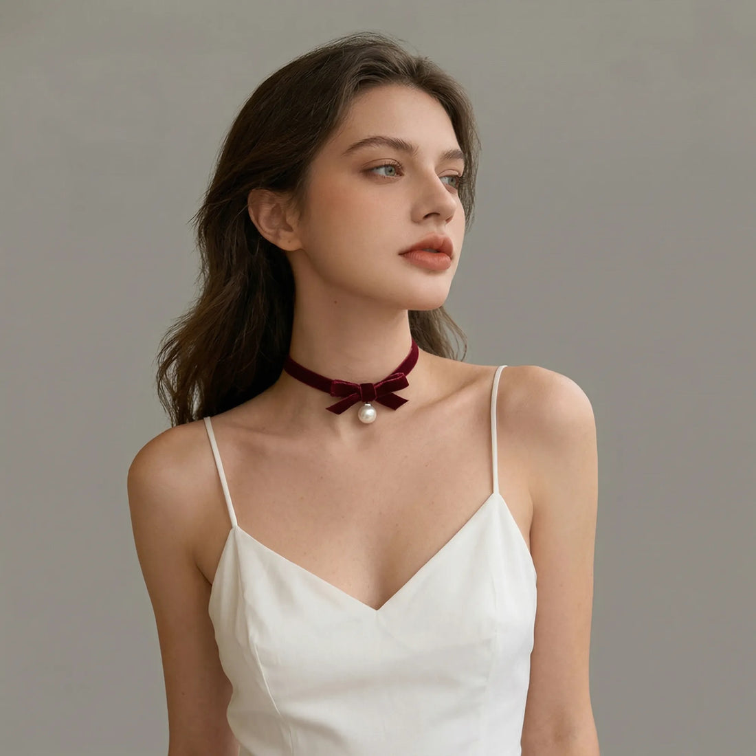 Moiré Velvet Coquette Choker