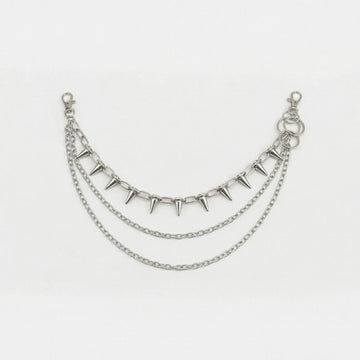 Moire Triple Chain Waist Drip
