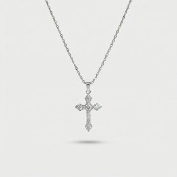 Moire Crystal Cross Chain