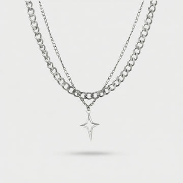 Moire Dual Star Cuban Chain
