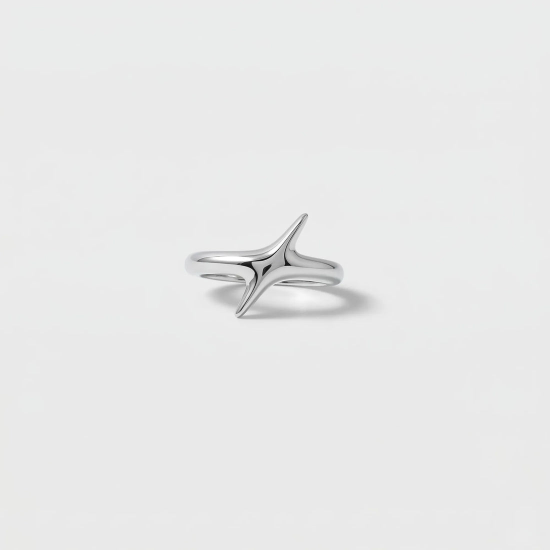 Moire Retro Cross Star Ring — Punk Energy
