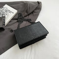 Retro Style Fashion Chain Shoulder Bag for Women Snake Pattern Crossbody Small Square Bag Trendy Accessory