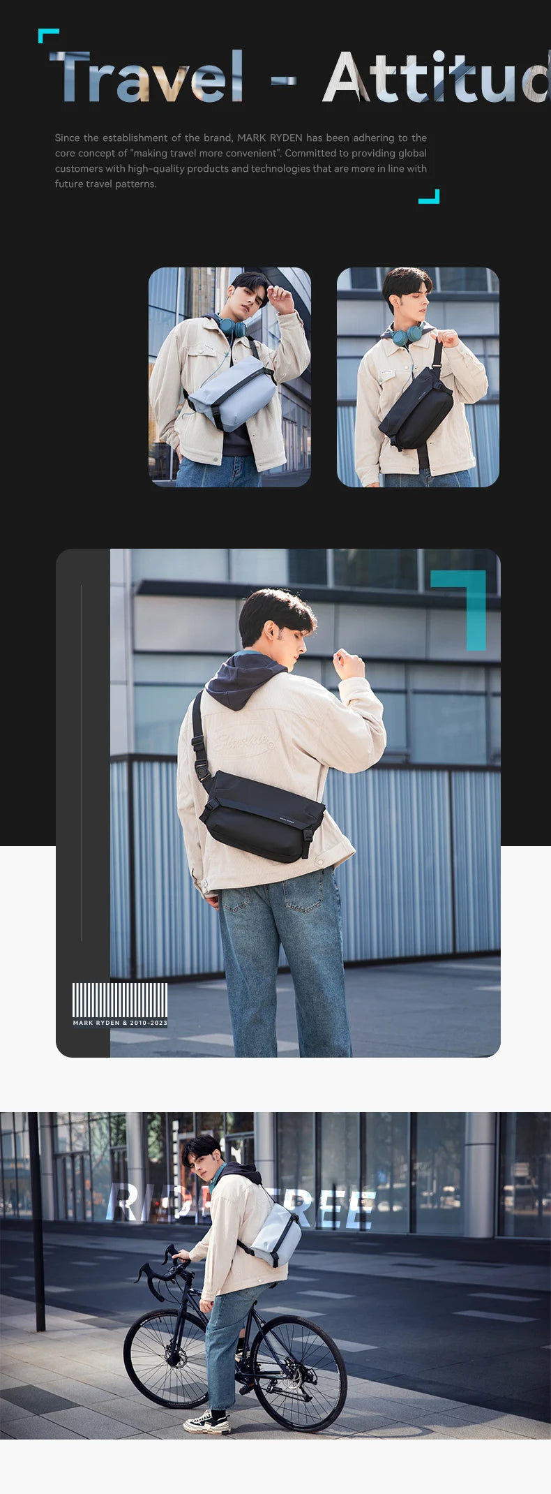 MarkRyden Mailman: Messenger Bags, large capacity, oxford material, multifunctional crossbody bag