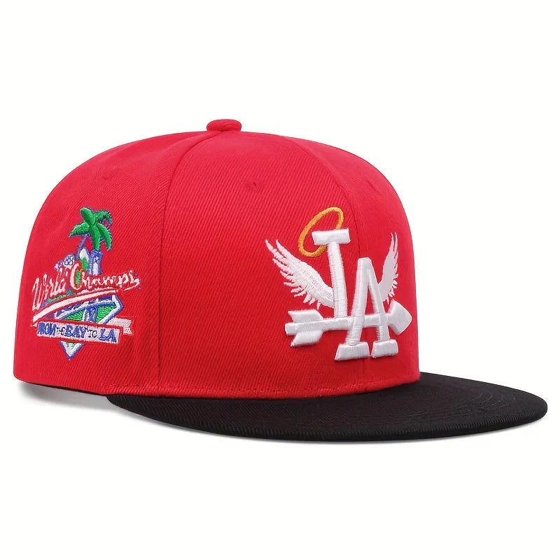 Fashion Unisex LA Embroidery Baseball Caps Los Angeles Snapback Hat Angel Wings Hip Hop Caps Outdoor Adjustable Casual Sun Hats