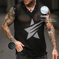 Men's Knitted Vest Summer Fashion Star Pattern Mesh Vest Casual Sleeveless Breathable Woolen Knit Ves Soft Top Men US Size