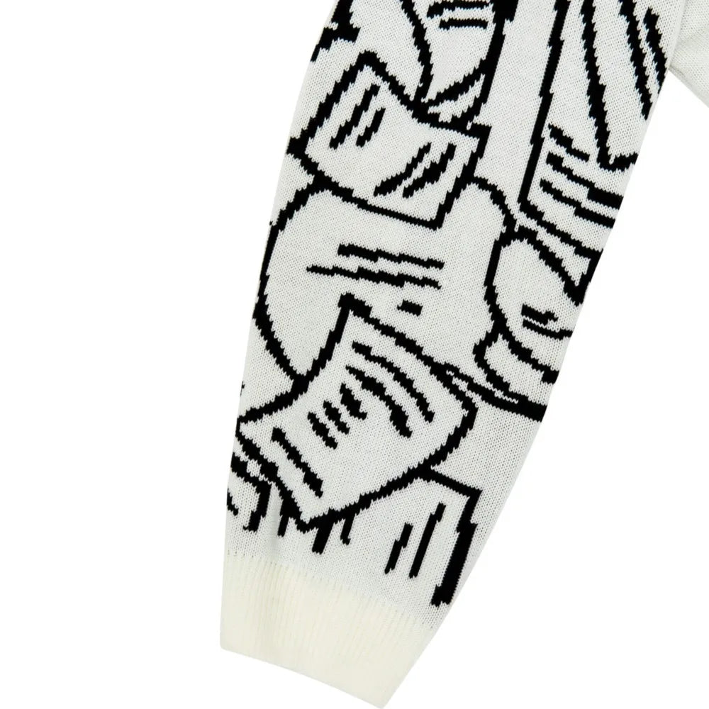 Vintage Cartoon Knitted Women Sweaters Winter Casual Oversize Men Fashion Streetwear Tops Harajuku Pullover Y2k Clothes 90s Goth