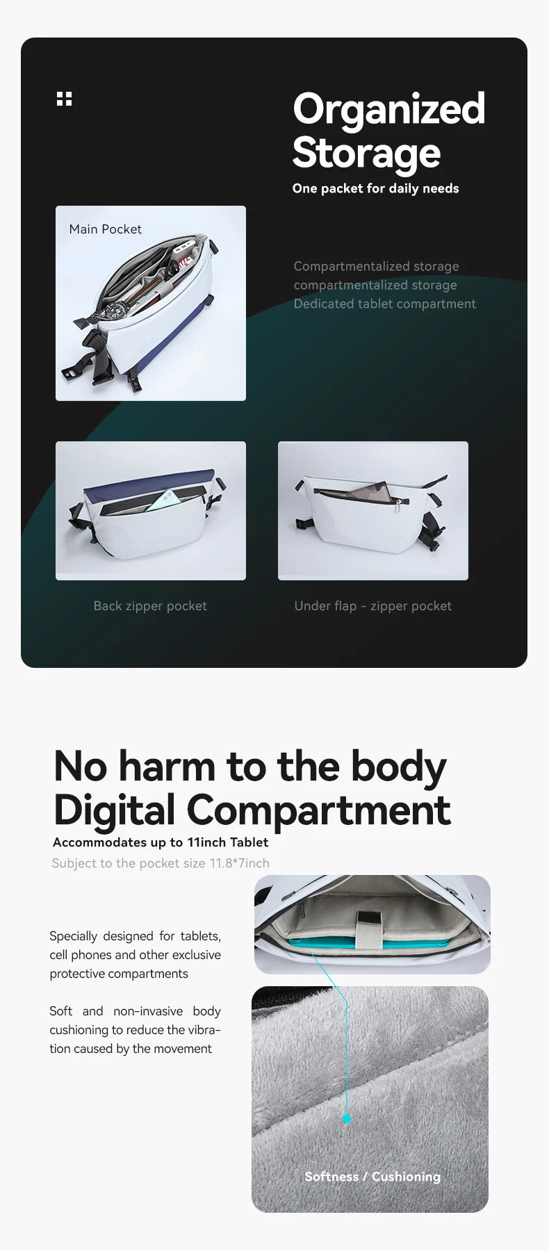 MarkRyden Mailman: Messenger Bags, large capacity, oxford material, multifunctional crossbody bag