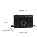 Retro Style Fashion Chain Shoulder Bag for Women Snake Pattern Crossbody Small Square Bag Trendy Accessory