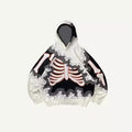 Y2k Aesthetic Skull Print Hoodies Tops Women Men Autumn Harajuku Streetwear Hoody Punk Casual Loose Vintage Grunge Sweatshirts