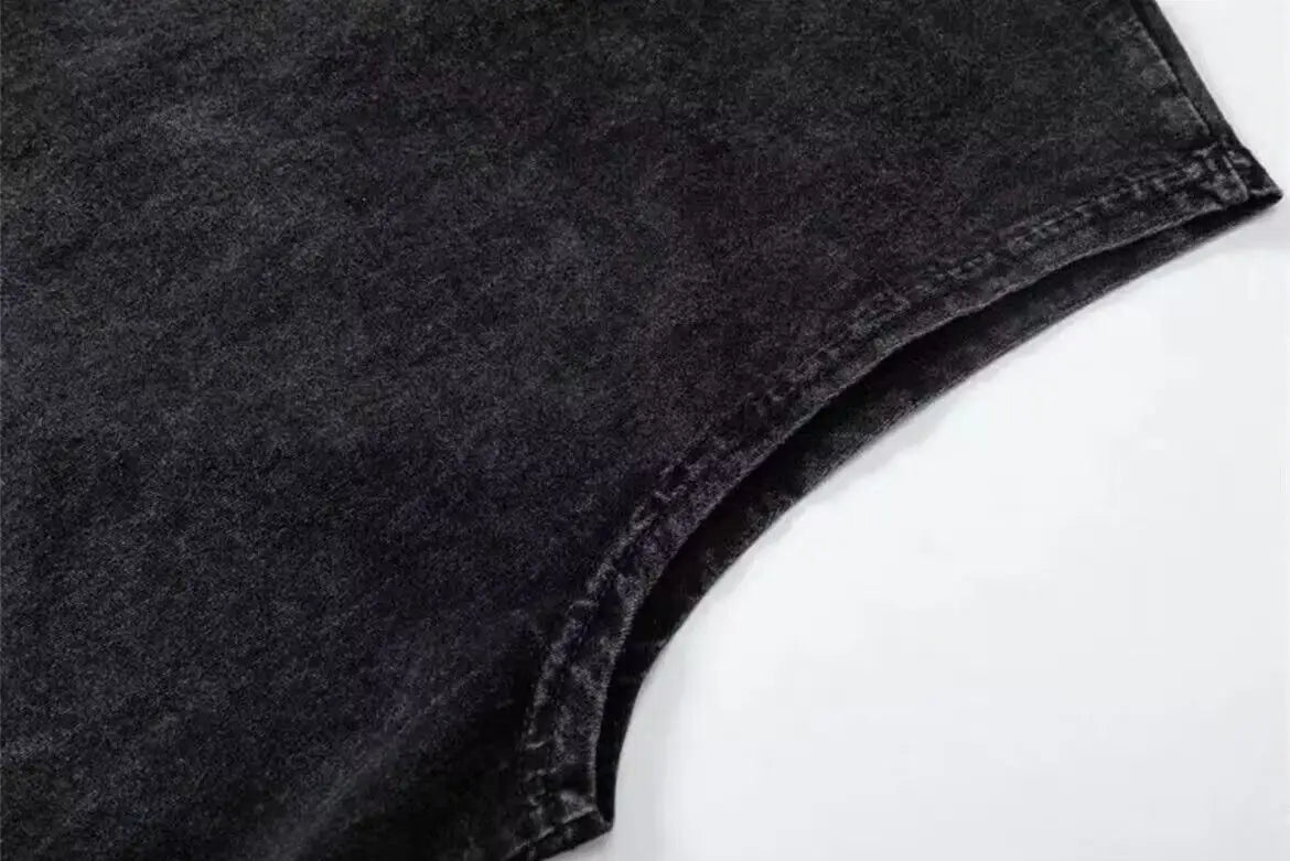 Y2K Men Clothing USA Style Street Spoof Print Cotton Vest Sleeveless T-shirt Summer Man Casual Sports Fitness Tank Top Techwear