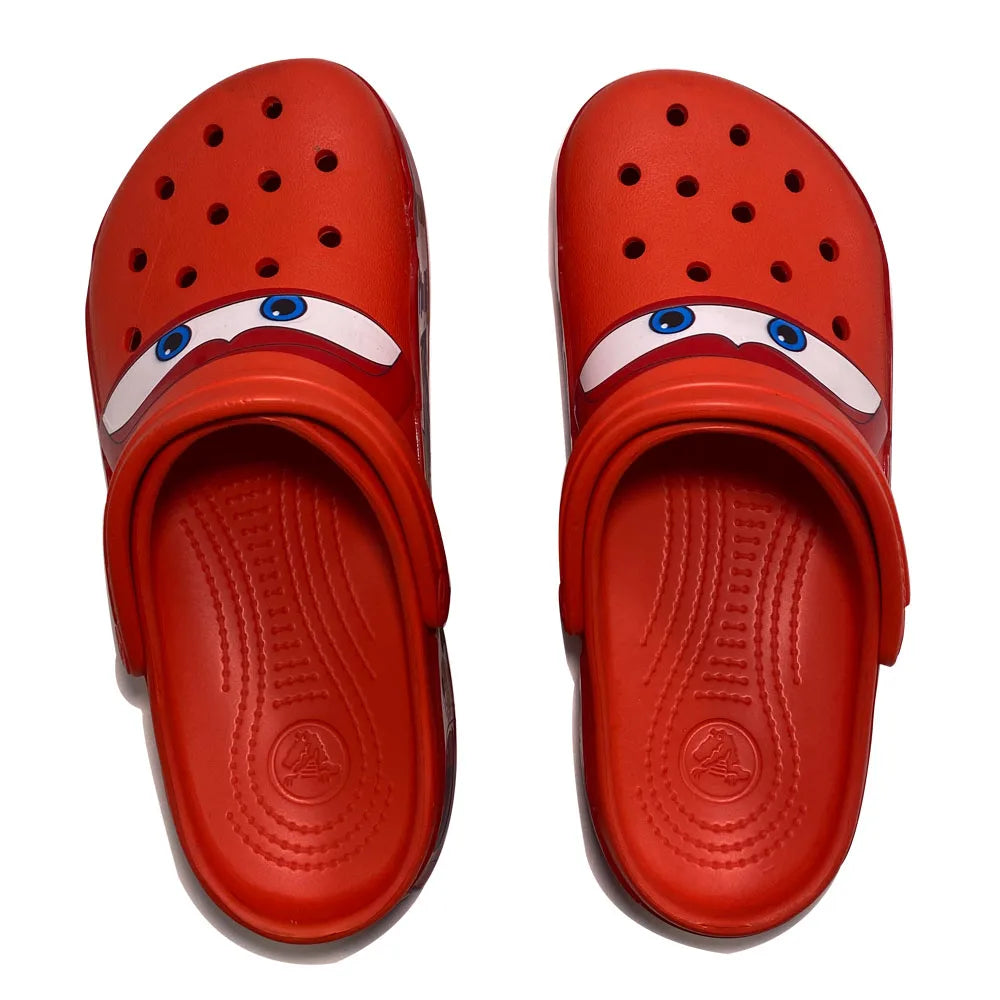 Cartoon Disney Pixar Lightninged Mcqueens Solid Waterproof Slippers Outdoor Sandals Casual Breathable Ankle-wrap EVA Shoes Gift