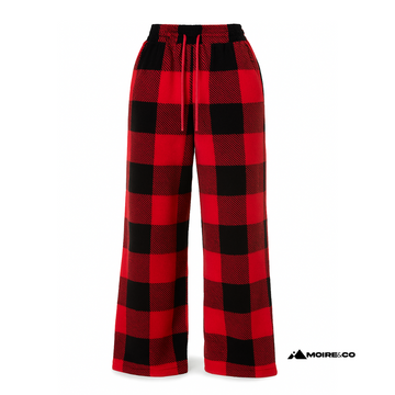 Moire Vintage Plaid Tie Trousers 