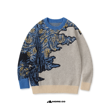 Starry Night Oversized Jumper – Moiré Drop